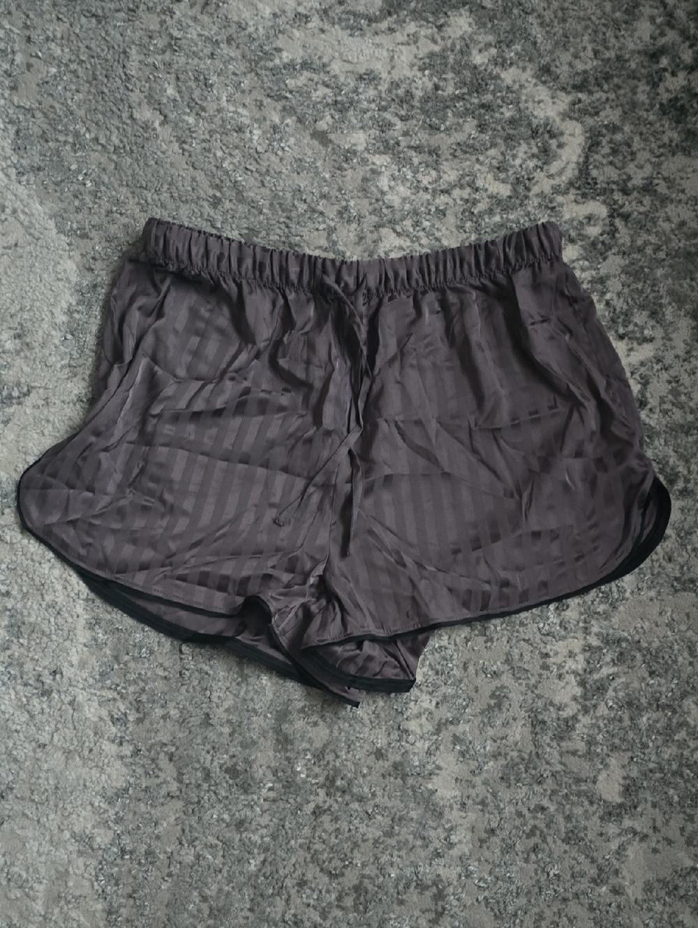 Auden Purple Satin Stripe Sleep Shorts
